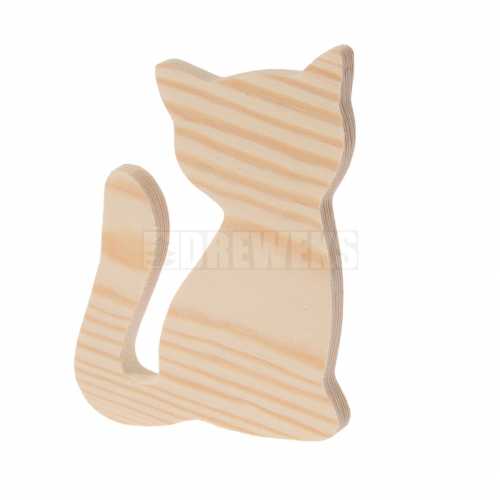 Wooden cat 10cm