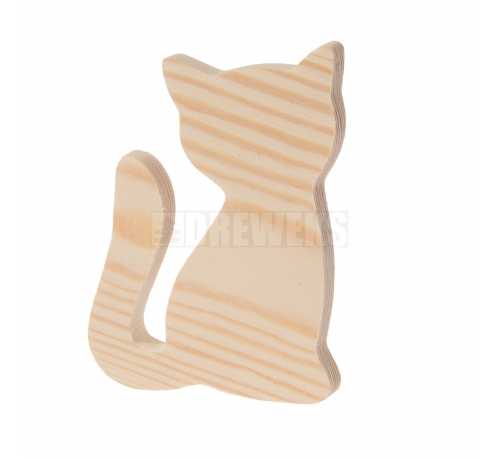 Wooden cat 10cm