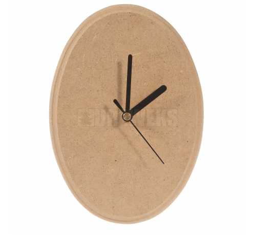 Oval shaped clock - big/ MDF material
