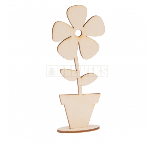 Flower in pot on stand - small