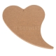 Heart cut-out 240mm - MDF material/ with hole/ twisted shape