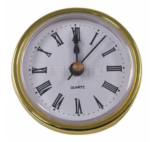 Pushed clock mechanism - gold