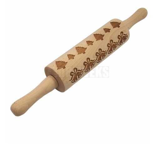 Rolling pin with engraving