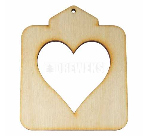 Plywood topper with heart