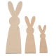 Set of 3 Rabbit / hare