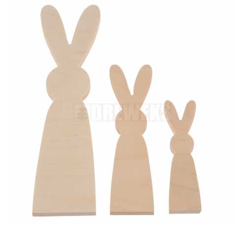 Set of 3 Rabbit / hare