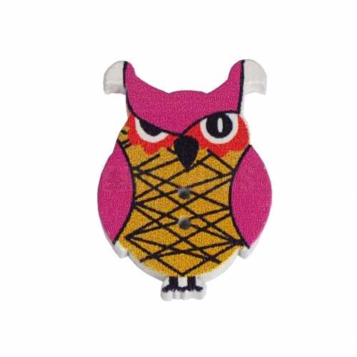 Owl shaped button