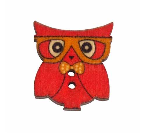 Owl shaped button