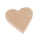 Heart cut-out 90mm - wood/ with hole