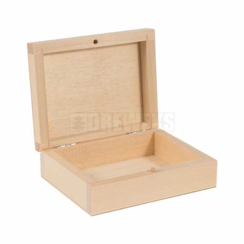 Wooden box with red flock