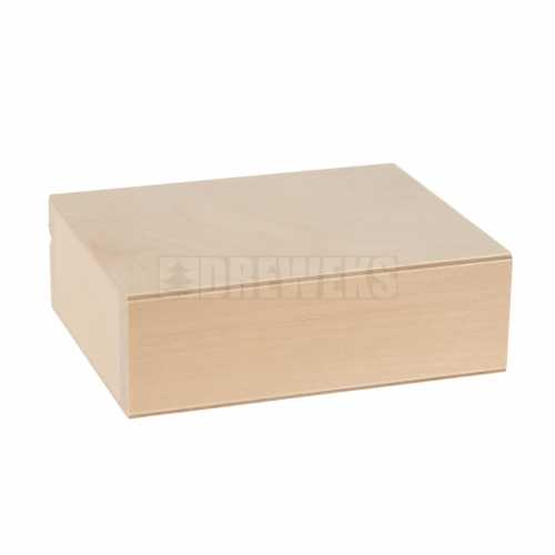Wooden box with red flock