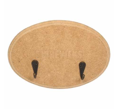 Oval shaped tag - big/ MDF material
