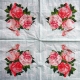 Serwetka - różowe kwiaty