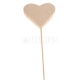 Heart cut-out 70mm - wood/ on stick