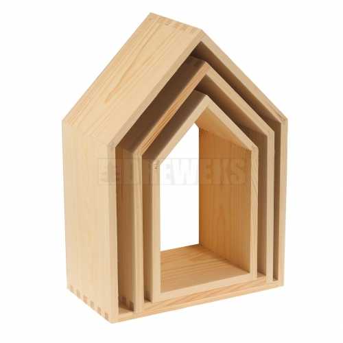 House shape shelf - set 3in1