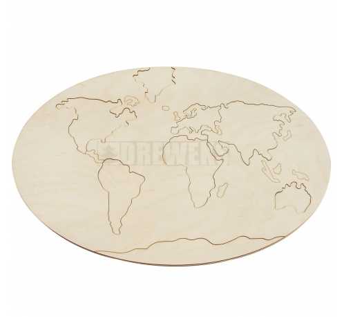 World - wooden map