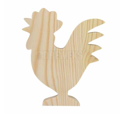 Wooden rooster 18 cm