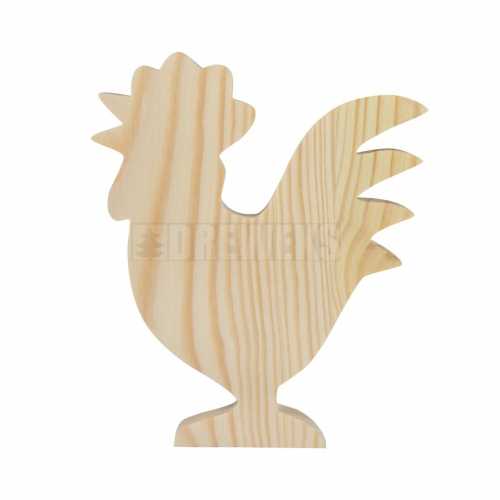 Wooden rooster 14 cm