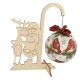 Glass ball stand - reindeer and Santa Claus