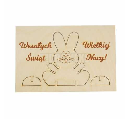 Wielkanocna kartka z królikiem