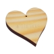 Heart cut-out 70mm - wood/ with hole