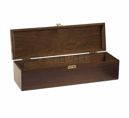 Wine box with lid / brown - 1 bottle