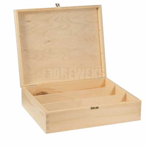 Wine box with lid - 3 bottles