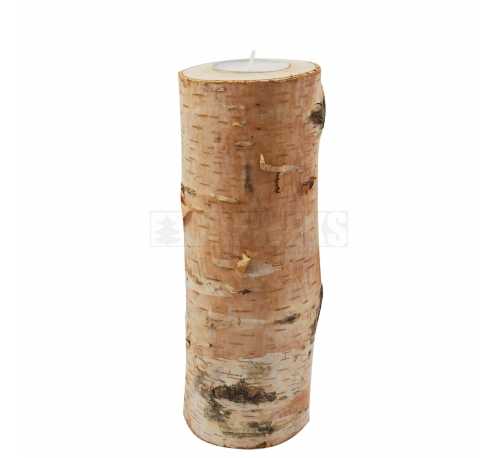 Drewniany świecznik brzozowy 20 cm