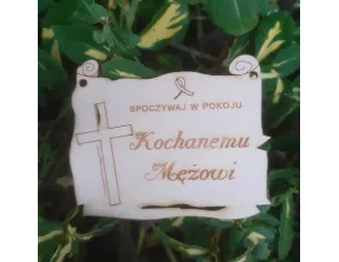 OUTLET Farewell pendant - to my beloved husband (dimensions - 5.2x6.5x0.3 cm) - O24/108