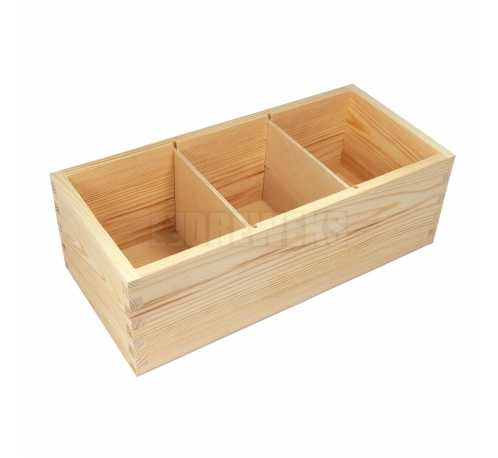 Box with three compartments