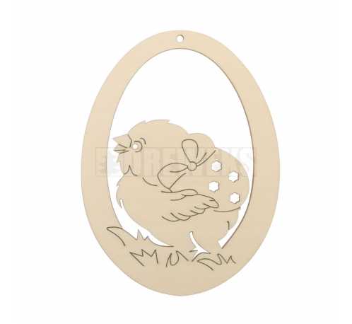 Egg shaped tag - chicken