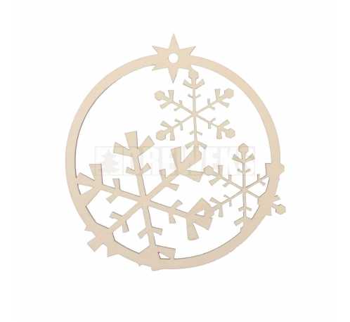 Christmas tag - snowflakes