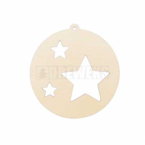 Bauble shaped tag - stars