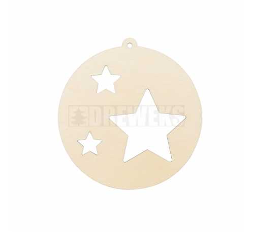 Bauble shaped tag - stars