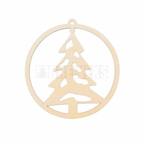 Bauble shaped tag - Christmas tree