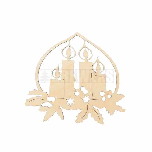 Bauble shaped tag - Candles