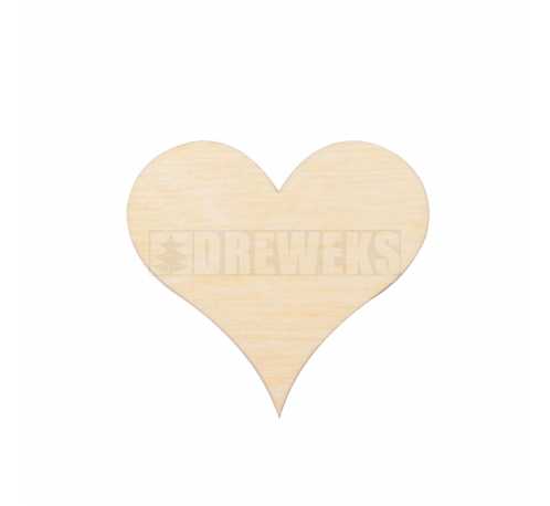 Heart cut-out 40mm - plywood