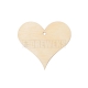 Heart cut-out 40mm - plywood/ with hole