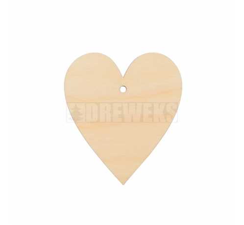 Heart cut-out 4.7 cm - plywood/ with hole