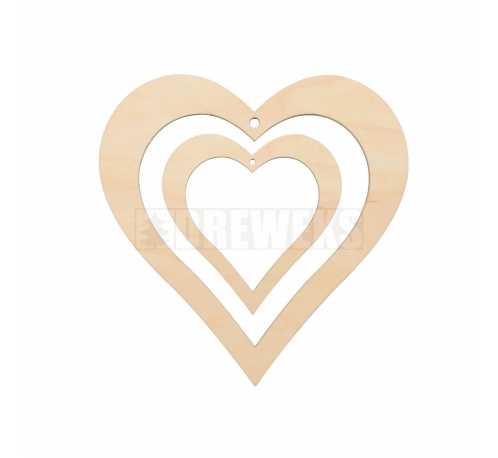 Heart cut-out / tag- plywood