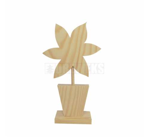 Flower in pot on stand - small