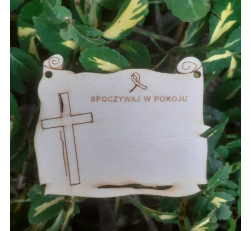 OUTLET Farewell pendant - rest in peace (dimensions - 5.2x6.5x0.3 cm) - o24/100