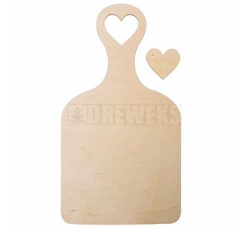 Board, pendant with heart