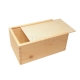 Box for pictures with sliding lid and compartment