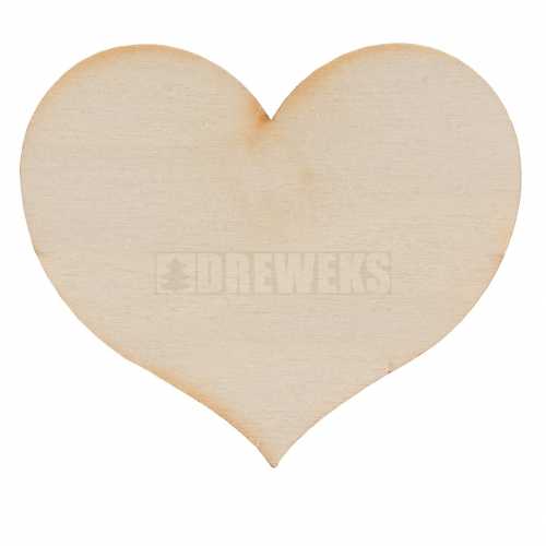 Heart cut-out 100mm - plywood