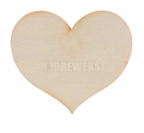 Heart cut-out 100mm - plywood