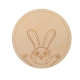 Plywood coaster with rabbit