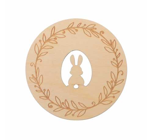 Plywood coaster with the bunny