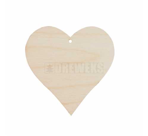 Heart cut-out 40mm - plywood/ with hole
