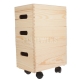 Storage box set on wheels / trio - small